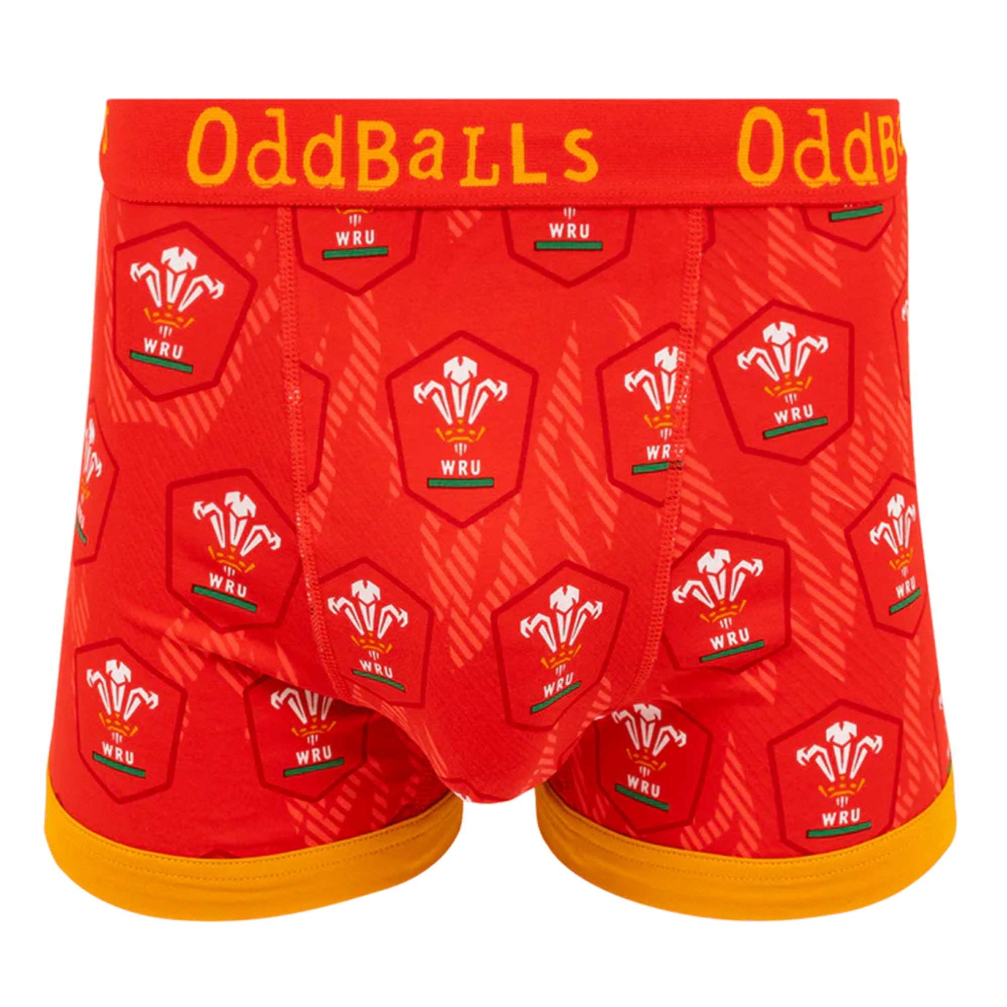 Mens Welsh Rugby Boxer Shorts – Soft Cotton Sport Underwear – L Red