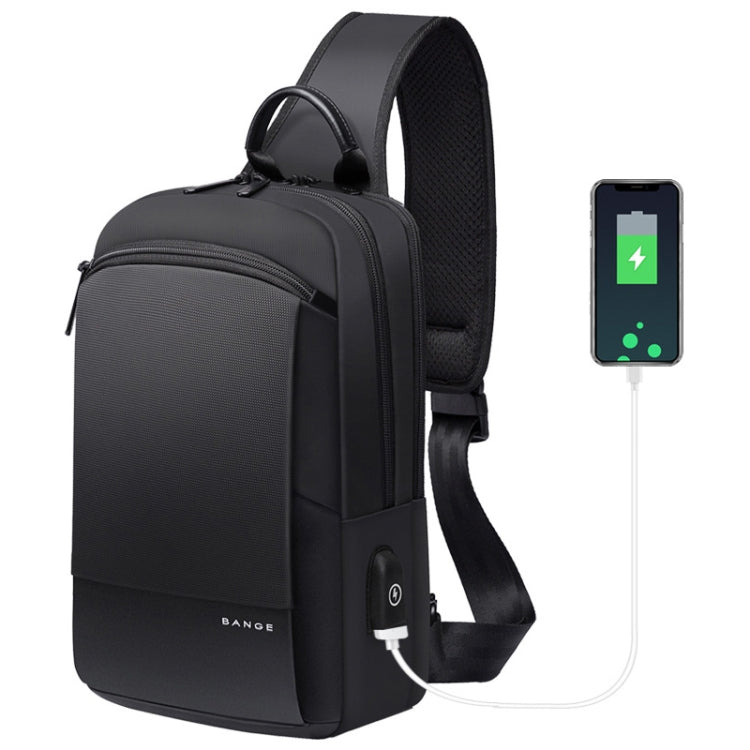 Bange BG- Men Oxford Cloth Waterproof Crossbody Chest Bag with B Port, Size: x x , x x Black – x x Black