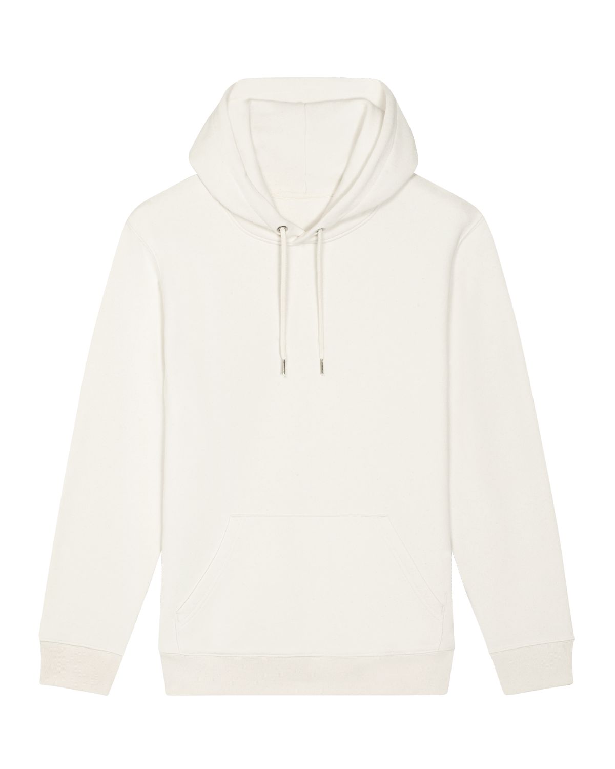 Regenerated Cotton Hooded Sweatshirt: Unisex – M Re-white
