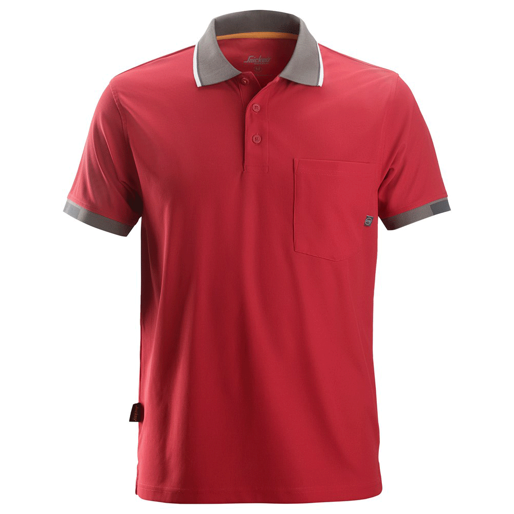 Snickers AllroundWork .® Tech Polo Shirt Various Colours – Chilli Red Large