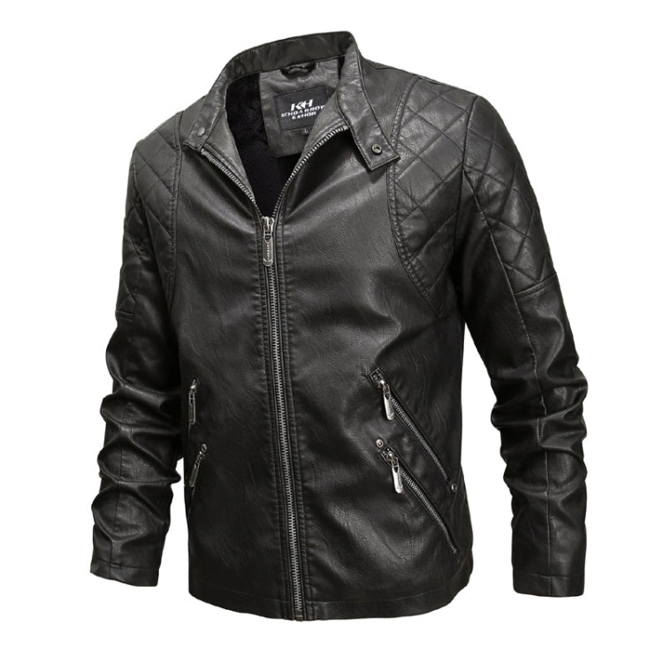 Autumn And Winter Fashion Tide Male Leather Jacket, M, L, , X, XX, – XX Black