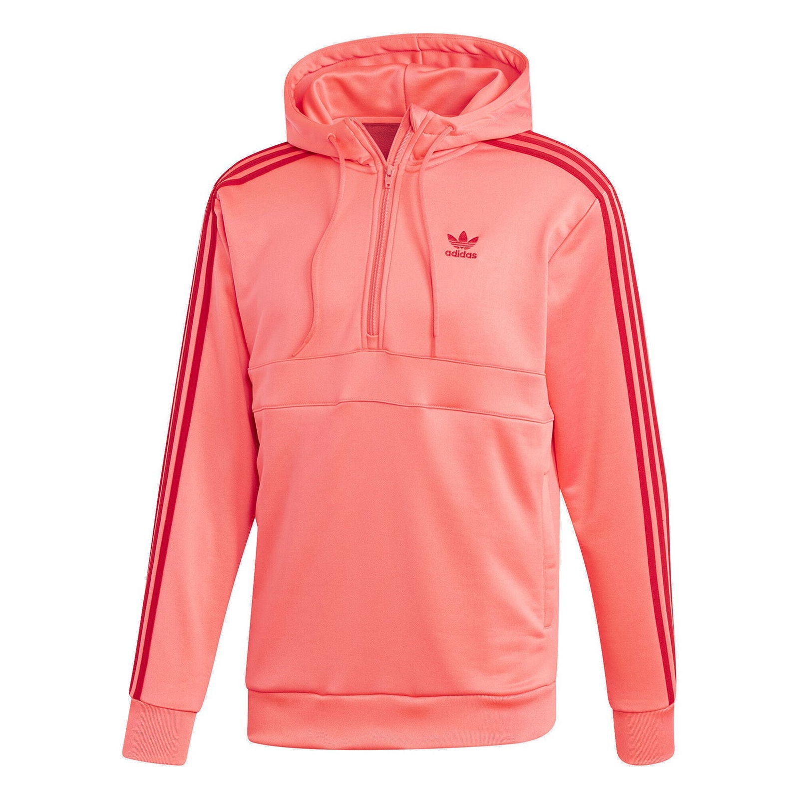 adidas Originals Stripes Hoodie – Flash Red – L Red