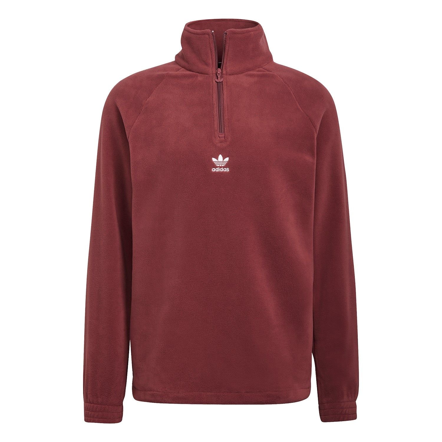 adidas Originals Adicolor Classics Teddy Fleece Half-Zip Jacket – Crimson – L Red