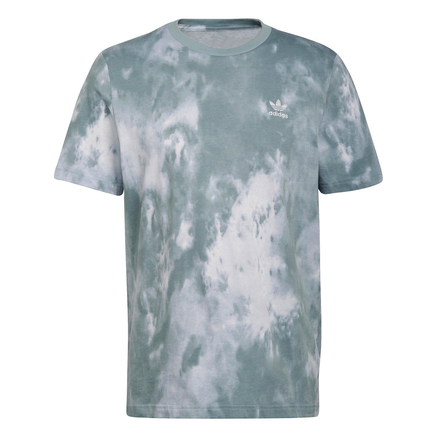 adidas Originals Adicolor Essentials Trefoil Tie-Dyed Tee – Magic Grey – S Grey