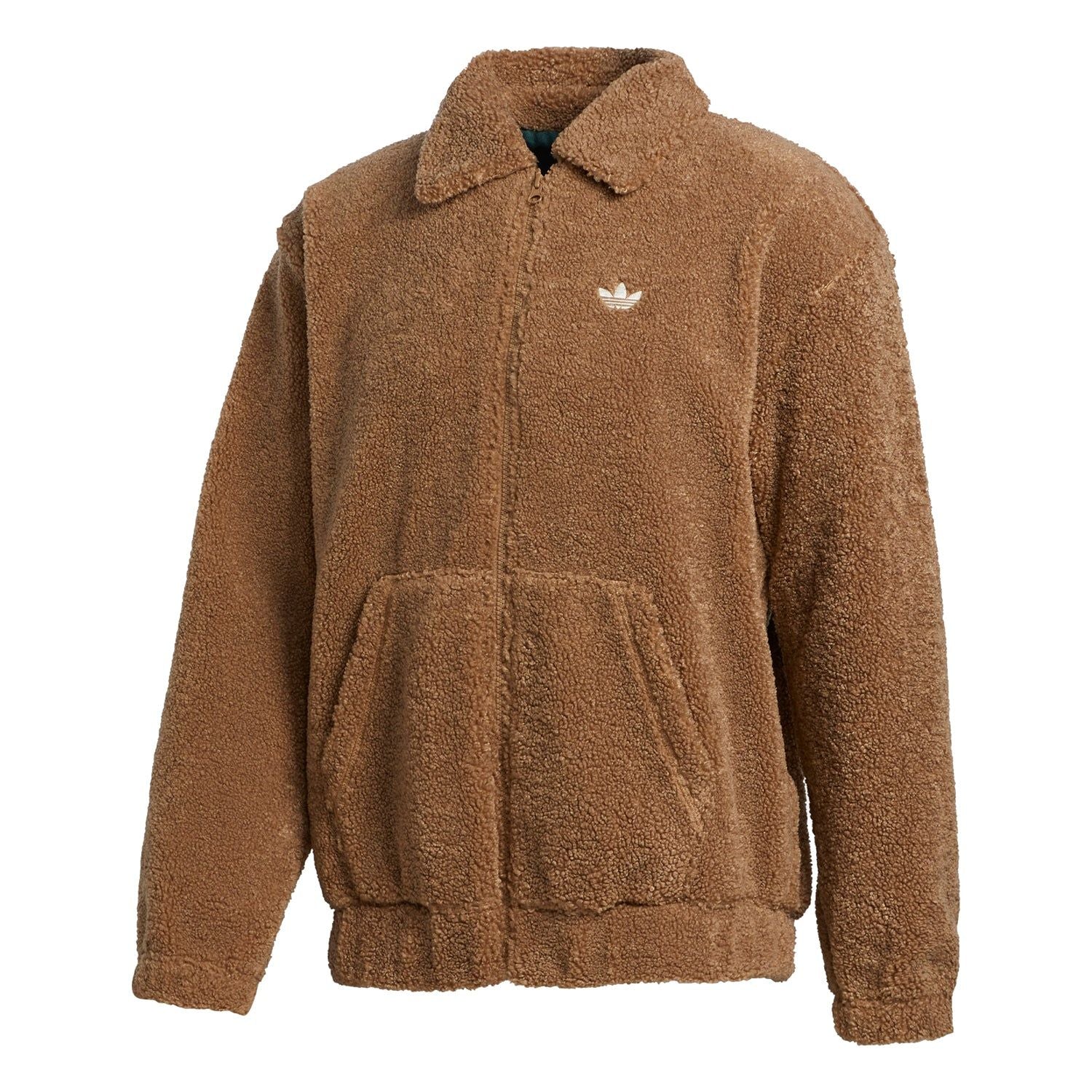 adidas Originals Teddy Bear Fleece Jacket – Brown – M Brown