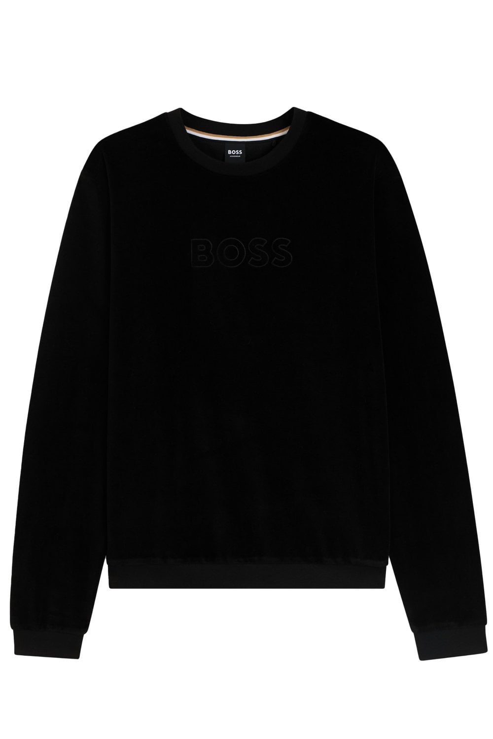 BOSS VELOUR SWEATSHIRT Size: , colour: BLACK