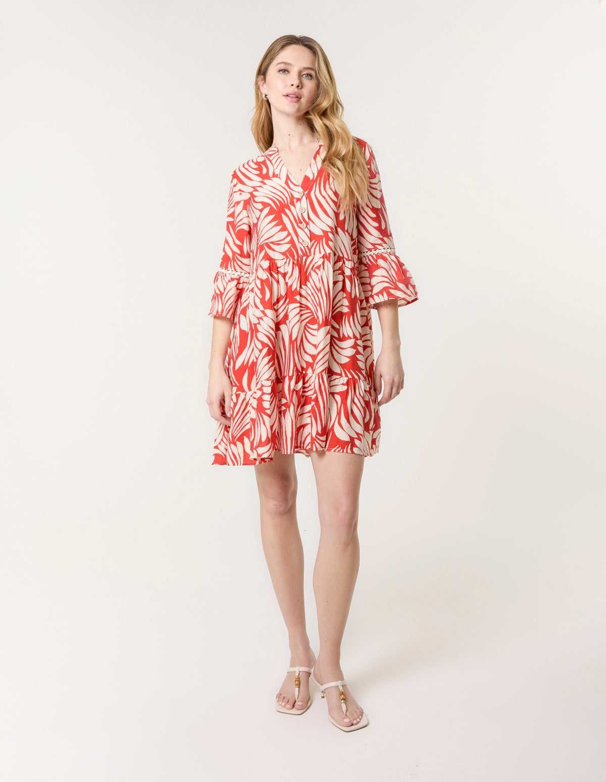 Ric Rac Smock Shirt Dress – ML ORANGE