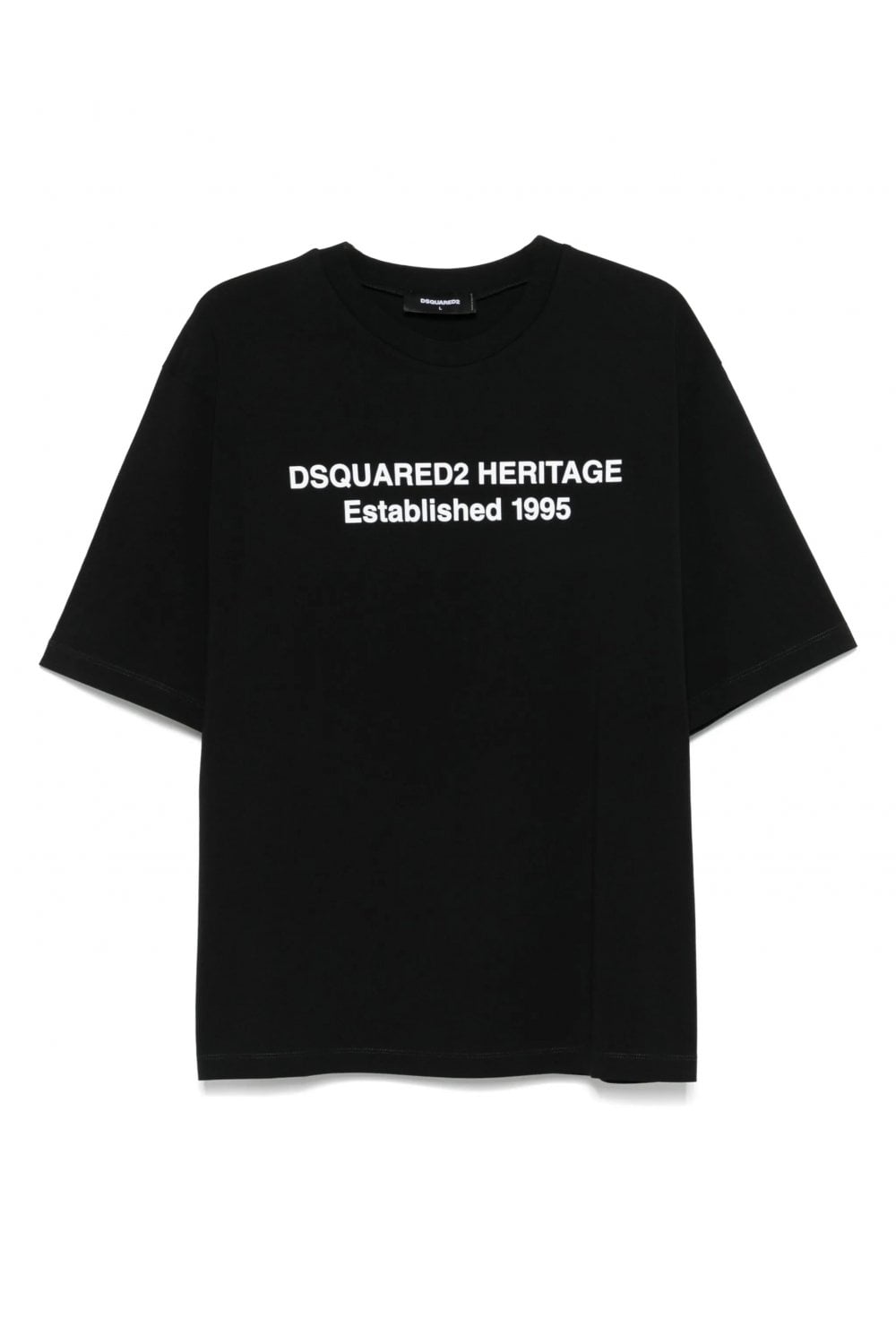DSQUARED HERITAGE LOGO LOOSE FIT T SHIRT Size: L, colour: BLACK