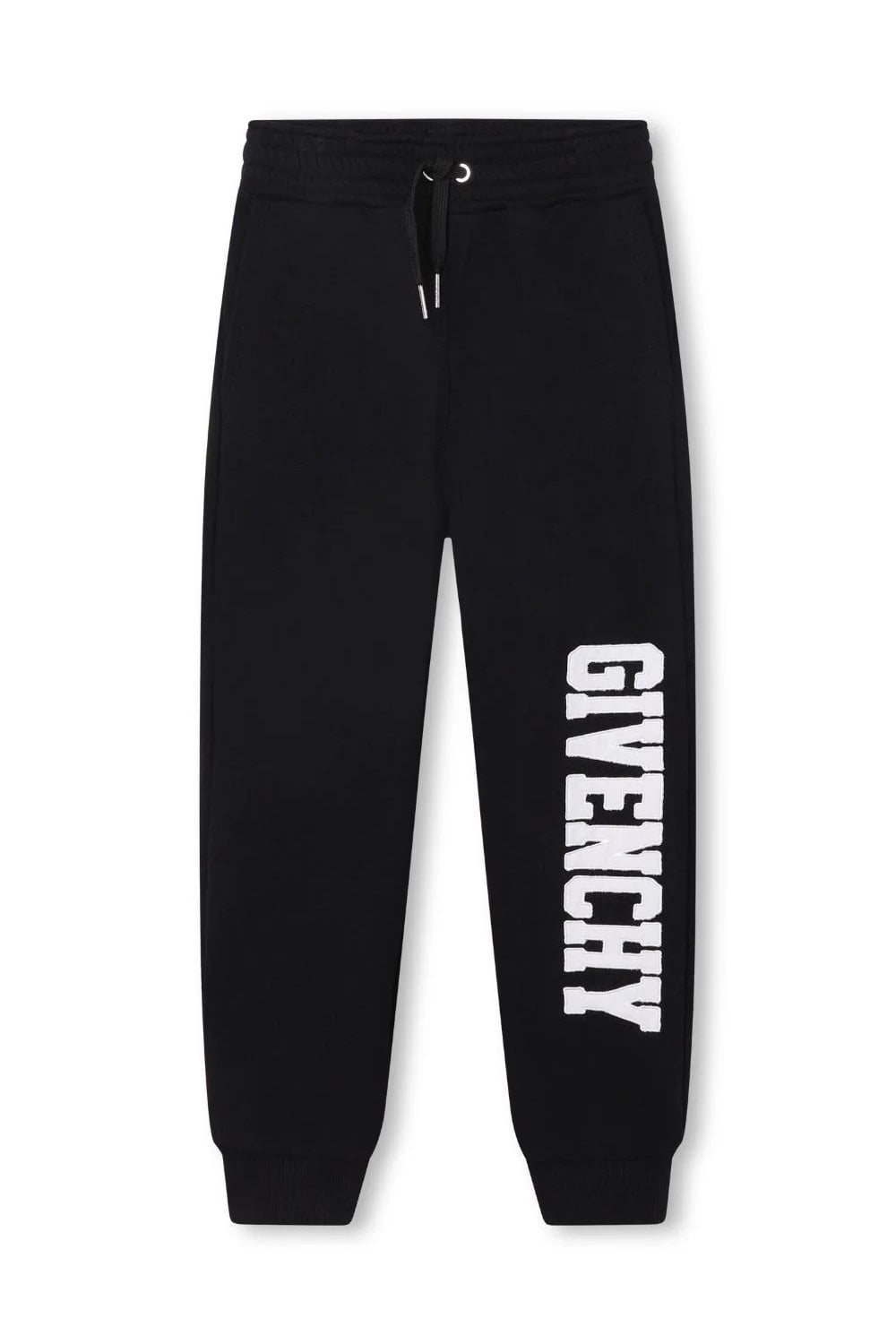GIVENCHY KIDS KIDS VIRTICAL LOGO JOGGERS Size: Y, colour: BLACK
