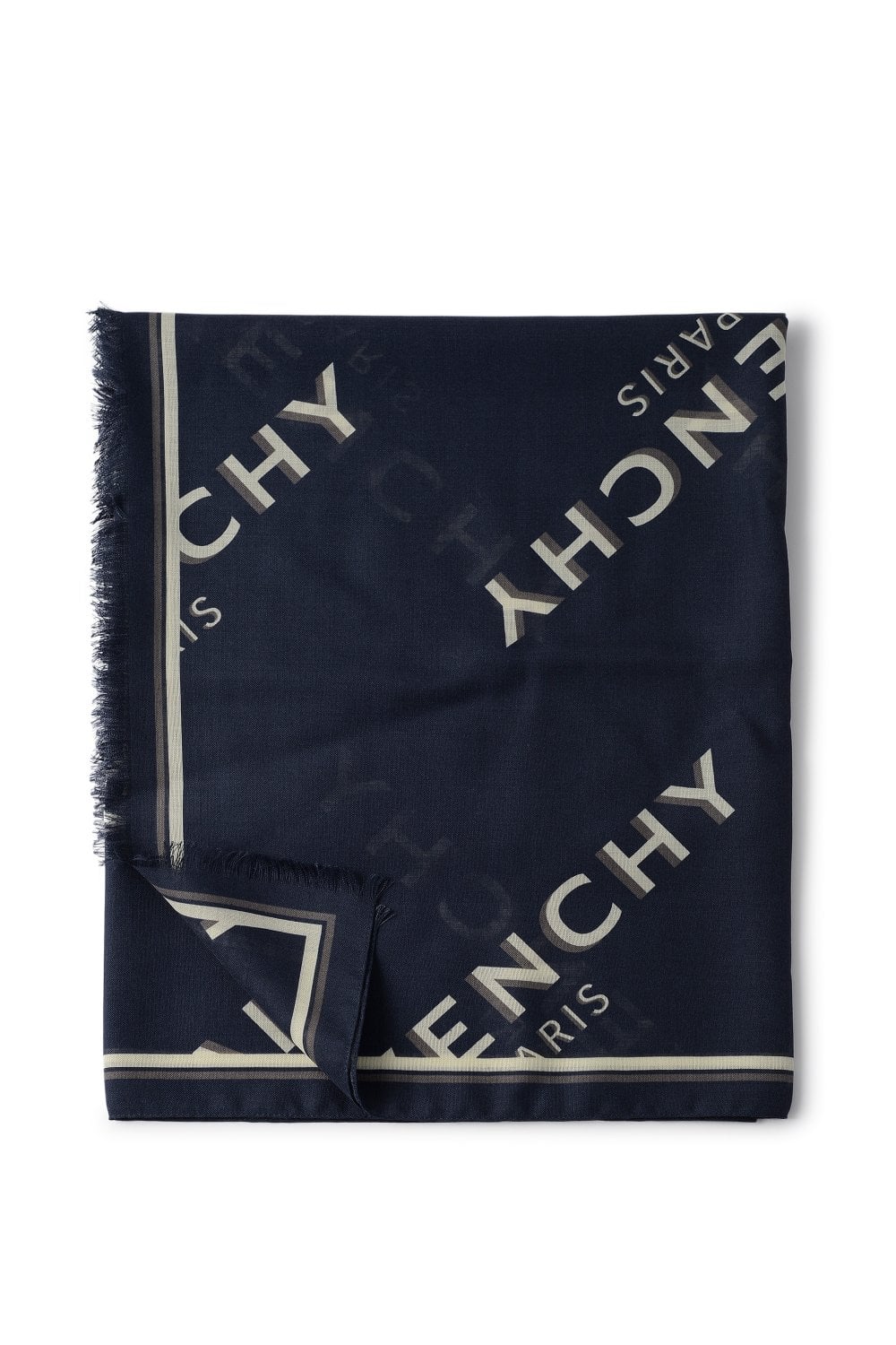 GIVENCHY SHADOW SCARF Size: OS, colour: NAVY