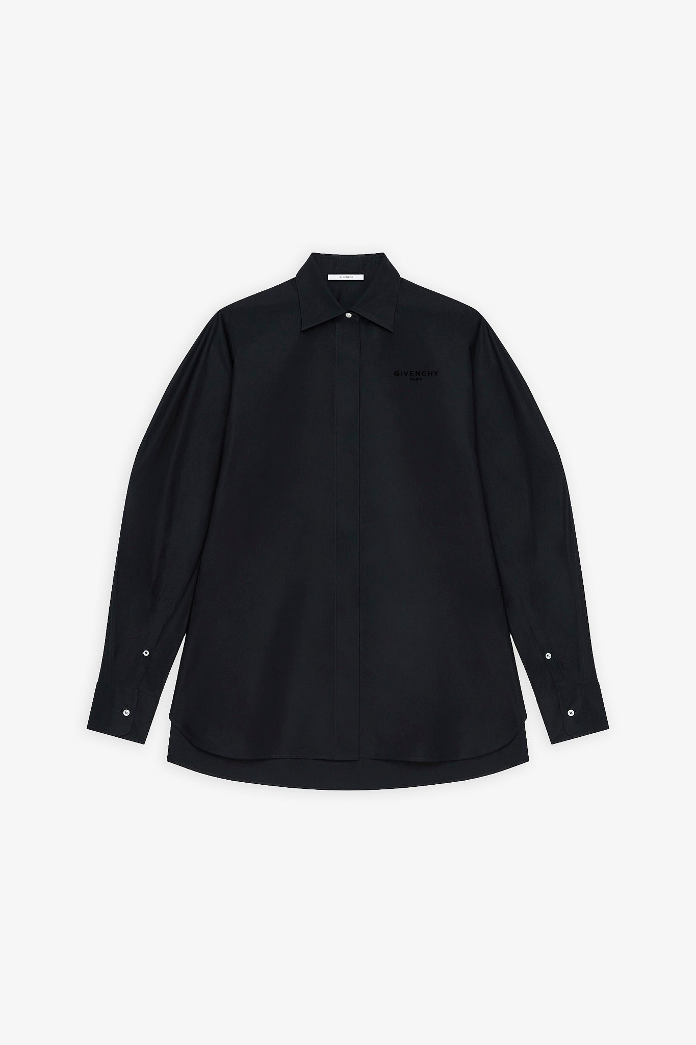 Cocoon white shirt with turned sleeves