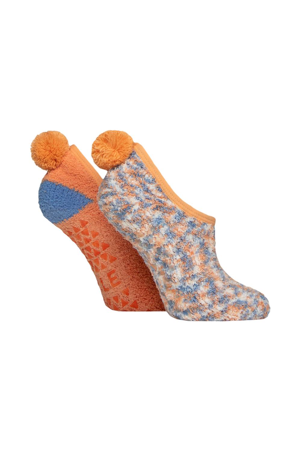 Elle Pair Cosy Mary Jane Socks In Coral