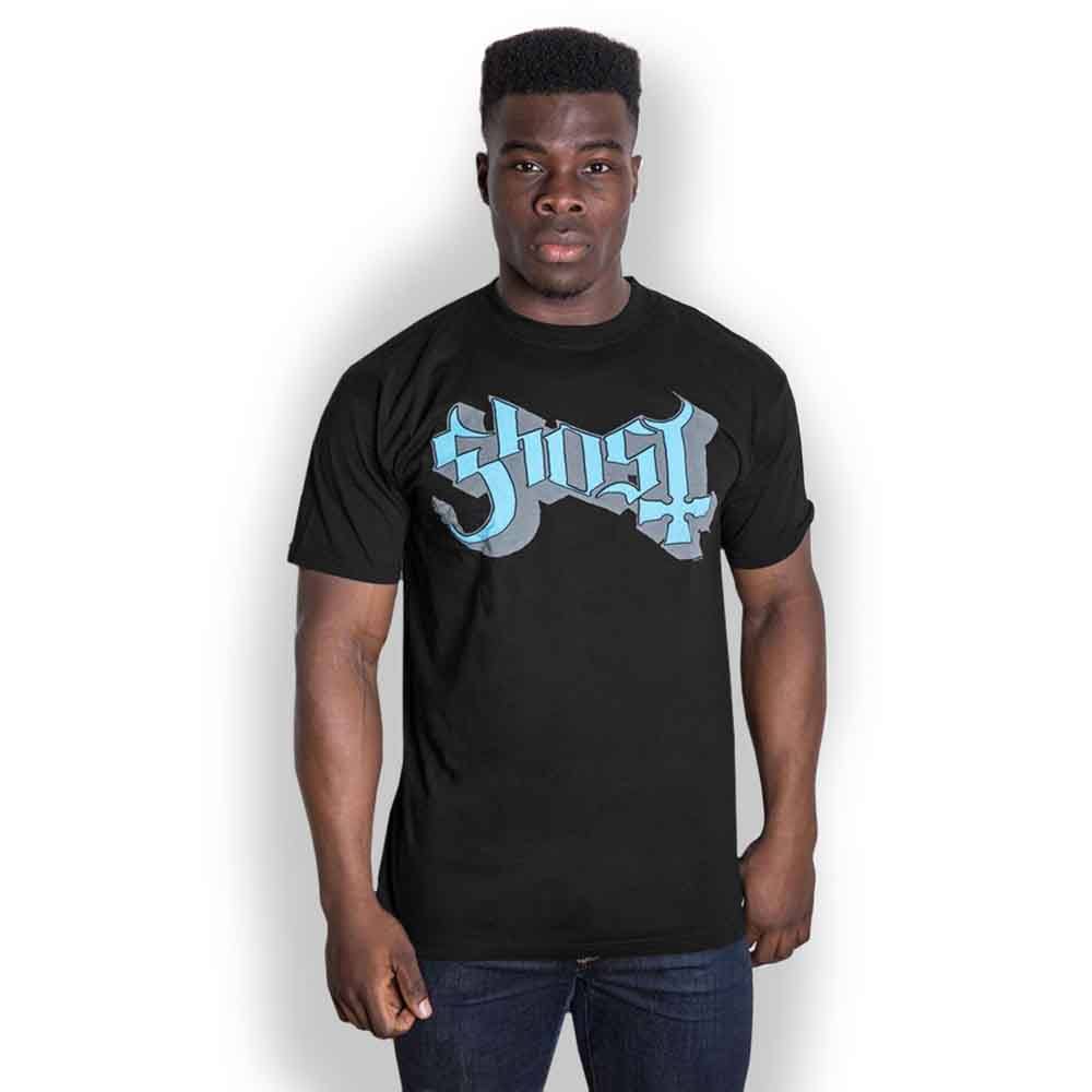 Ghost Unisex Blue Keyline Shirt in Black