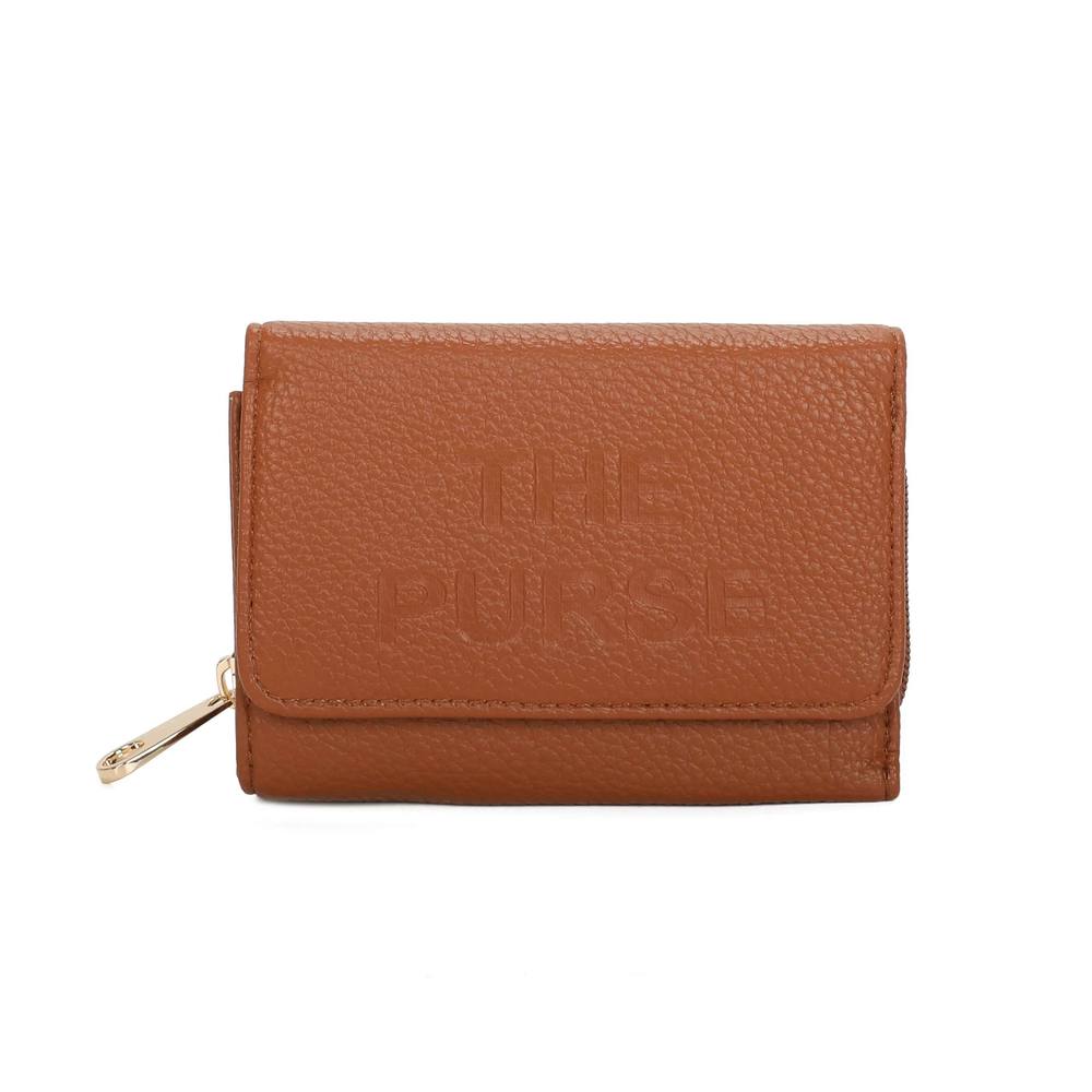 Kitise Small Multipockets Stylish Purse Wallet With Coin Holder In Brown