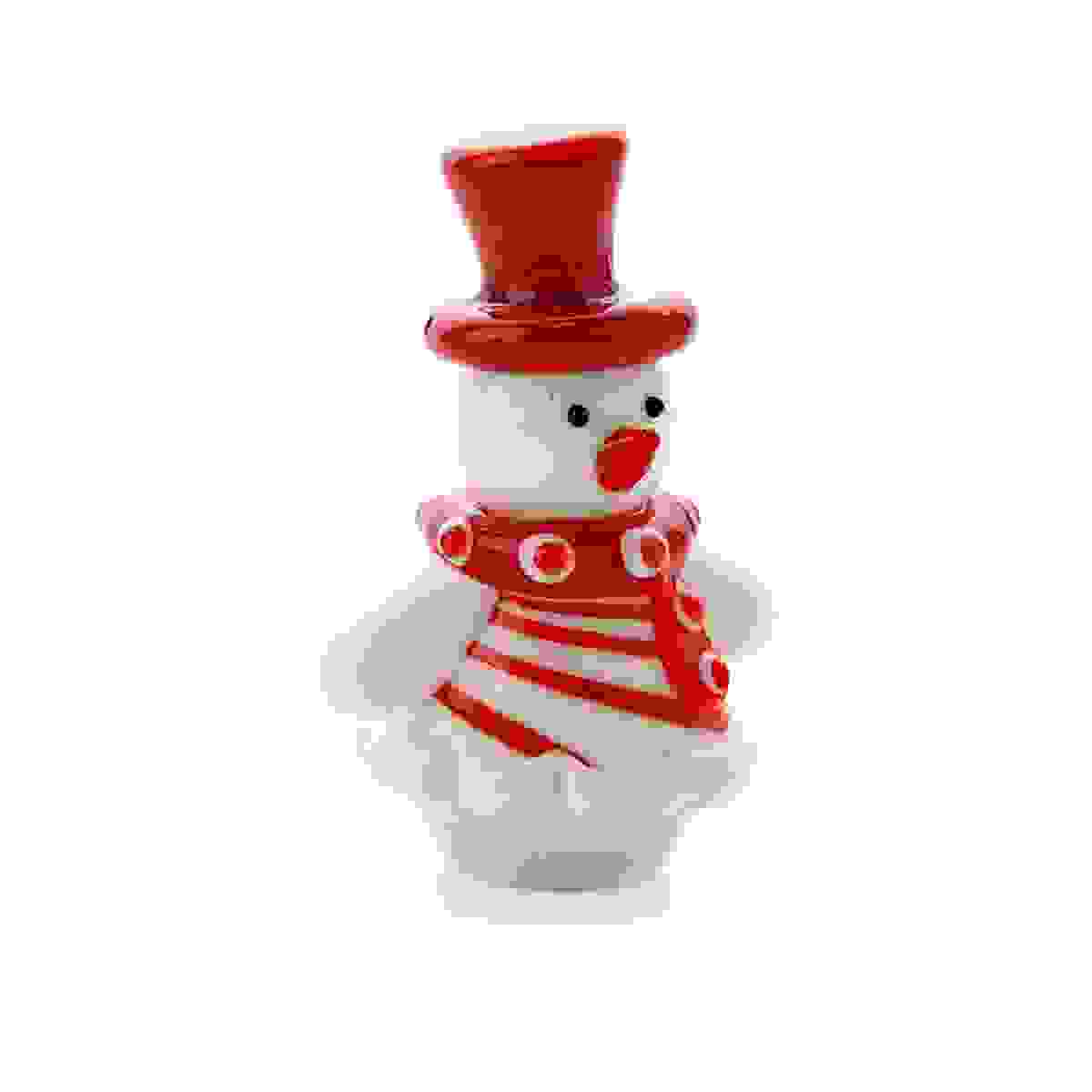 Objets d’Art Snowman with Red Scarf Figurine