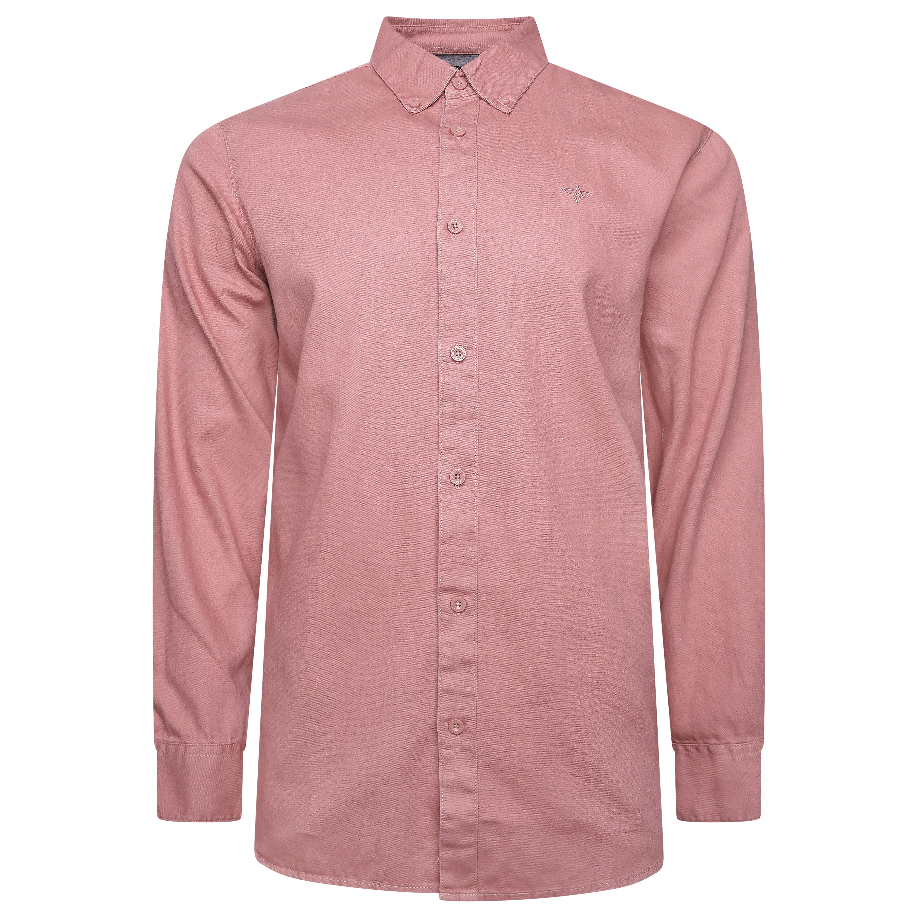 TL London Embroidered Logo Long Sleeve Shirt – Old Rose