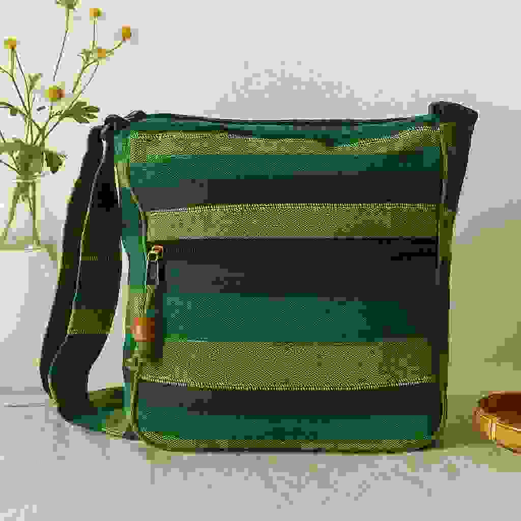 Sling Bag Nepal Forest Green Adjustable Strap