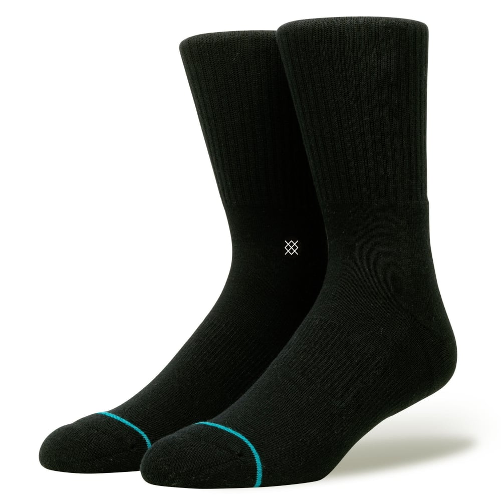 Stance Icon Black Socks Size .-. Sock Size: : .-.