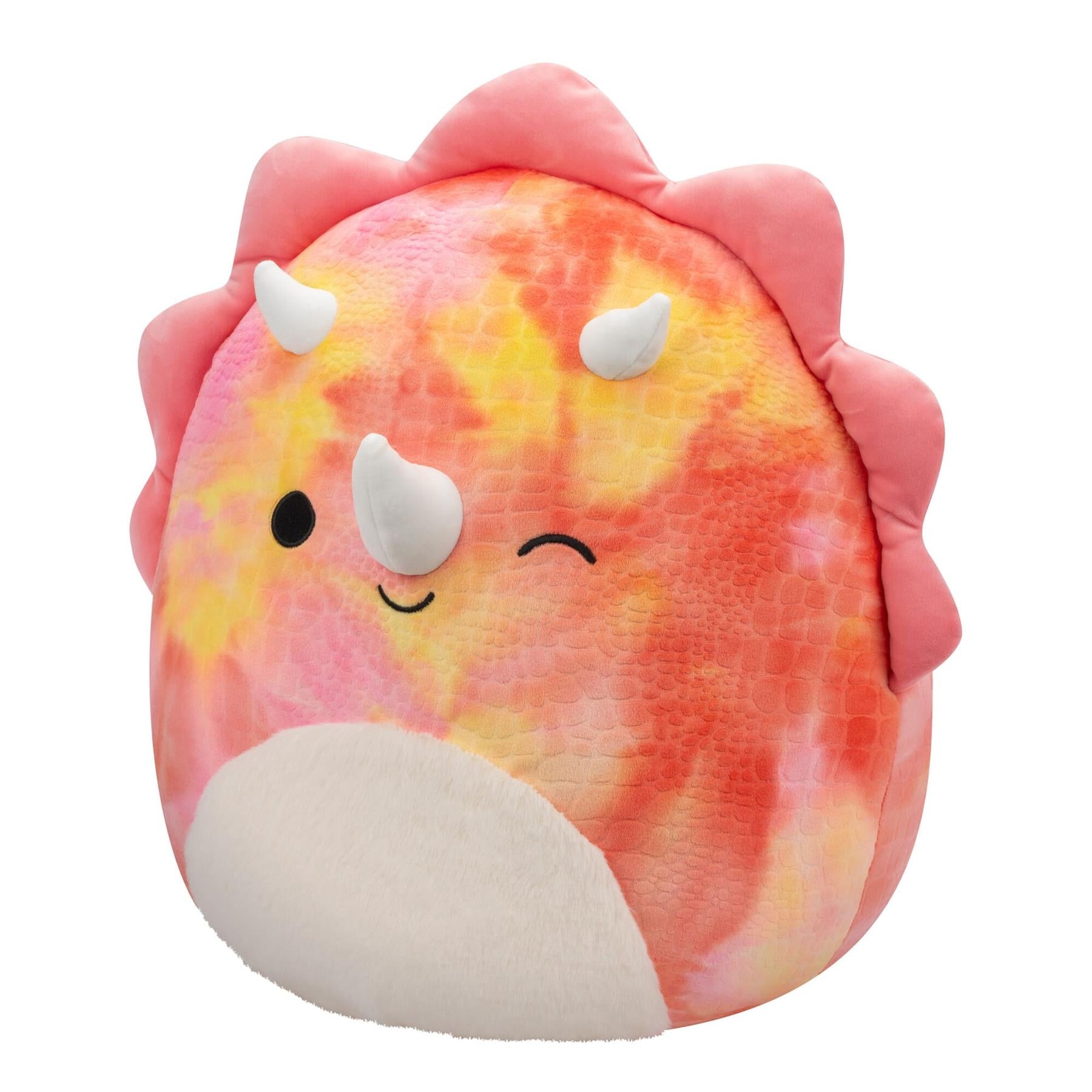 Original Squishmallows -Inch – Trinity the Pink Tie-Dye Triceratops Plush