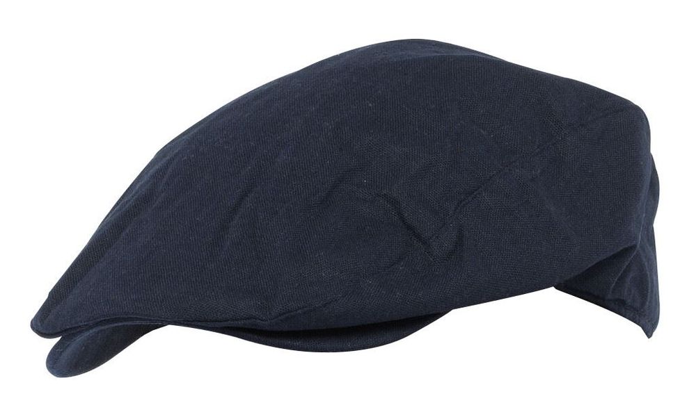 Mens Cotton Linen Flat Cap Hat – L- Denim Blue