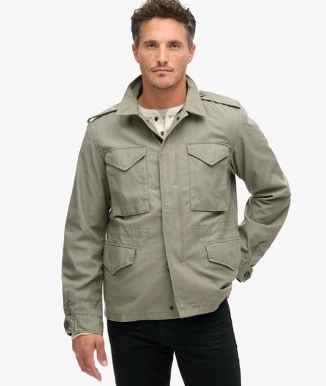 Superdry & Co Men’s The Merchant Store – Field Jacket Green Burnt Olive – Size: Xxl