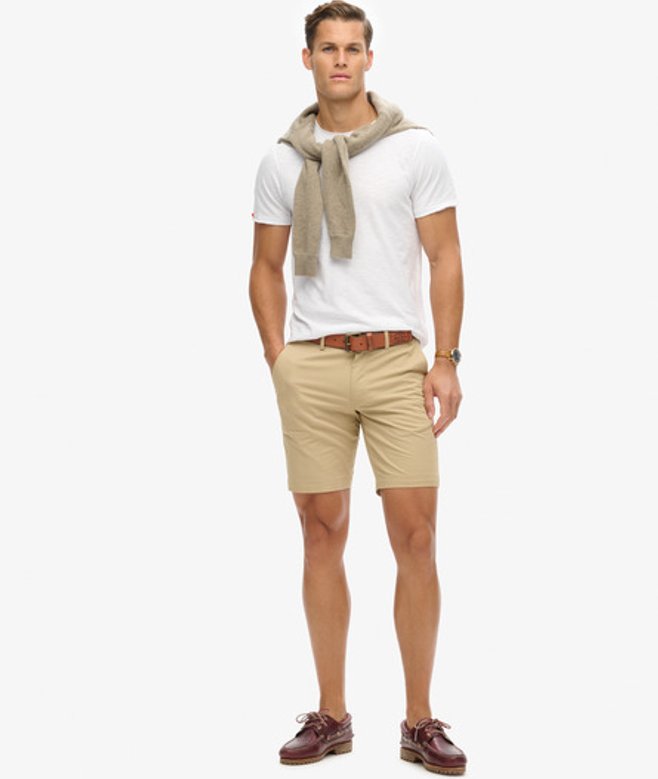 Superdry & Co Men’s Stretch Chino Shorts Beige Shaker Beige – Size: