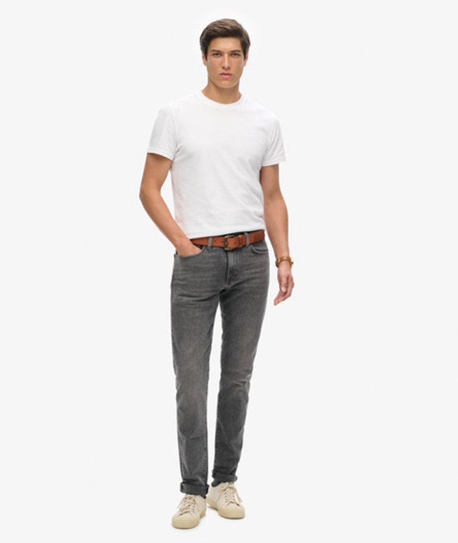 Superdry & Co Men’s Organic Cotton Vintage Slim Jeans Grey Clinton Used Grey – Size: