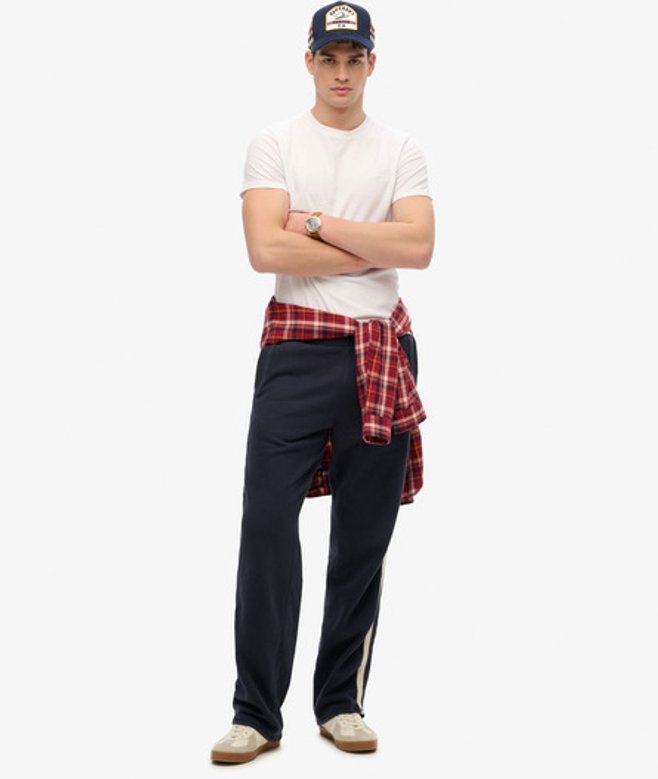 Superdry & Co Men’s Athletic Essentials Straight Joggers Navy Bradley Navy – Size: