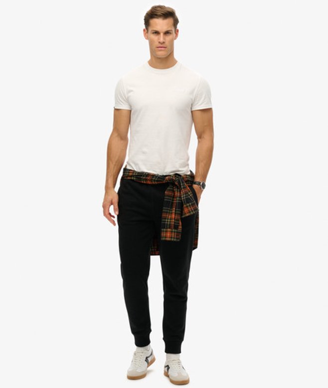 Superdry & Co Men’s Essential Logo Half Brushed Joggers Black – Size: