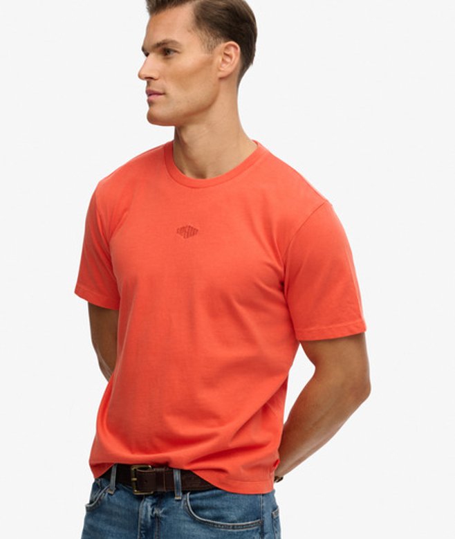Superdry & Co Men’s Micro Logo shirt Orange Bold Orange – Size: Xxl