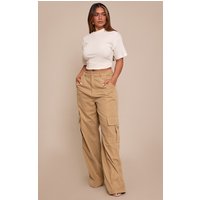 Shape Dark Stone Buckle Cargo Wide Leg Trousers