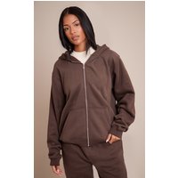 Tall Espresso Marl Zip Through Hoodie