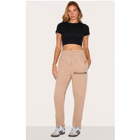 PrettyLittleThing Mocha Cuffed High Waisted Joggers
