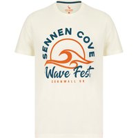 Shirts Wave Fest Motif Cotton Jersey Shirt in Marshmallow White – South Shore