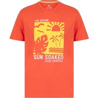 Shirts Sun Soaked Motif Cotton Jersey Shirt in Hot Coral – South Shore Shirts Sun Soaked Motif Cotton Jersey Shirt in Hot Coral – South Shore