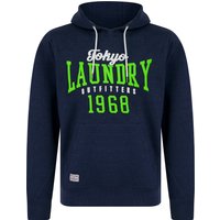 Hoodies Sweatshirts Search Motif Brushback Fleece Pullover Hoodie in Navy Grindle