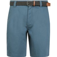 Shorts Mulligan Cotton Twill Chino Shorts with Woven Belt in China Blue – Kensington Eastside Shorts Mulligan Cotton Twill Chino Shorts with Woven Belt in China Blue – Kensington Eastside