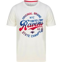 Shirts Ravens Gradient Ombre Motif Cotton Jersey Shirt in Snow White Shirts Ravens Gradient Ombre Motif Cotton Jersey Shirt in Snow White