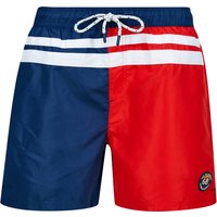 Swim Shorts Pescadero Block Colour Striped Swim Shorts in Chinese Red Swim Shorts Pescadero Block Colour Striped Swim Shorts in Chinese Red