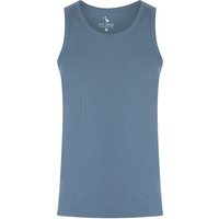 Vests Calvin Cotton Ribbed Plain Vest Top in Blue Horizon – South Shore Vests Calvin Cotton Ribbed Plain Vest Top in Blue Horizon – South Shore