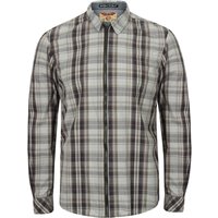 Shirts Vierra Zip Through Cotton Check Shirt In Charcoal