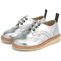 Brando Brogue Kids Shoe Silver Leather