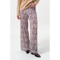 Clothide Line Print Pleat Trousers