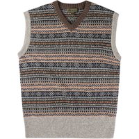 Nigel Cabourn Fairisle Knitted Vest – Grey
