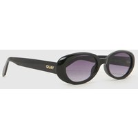 Quay Felt Cute Sunglasses in Black & Purple