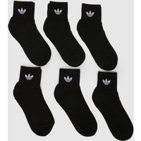 adidas Originals Mid Ankle Socks Pack in Black & White, Fabric, Size: .-.