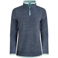 Weird Fish Beye Zip Grid Fleece Rich Navy Size