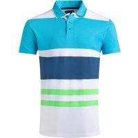 Weird Fish Sunbury Organic Cotton Striped Pique Polo Shirt Oceano Size