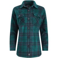 Weird Fish Autumn Check Fleece Shacket Cedar Green Size