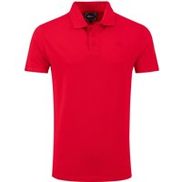 Weird Fish Giles Pique Polo Shirt Barberry Red Marl Size